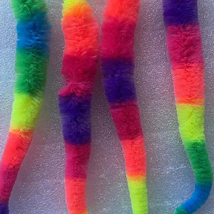 Cat Interactive Toys Tickle Cat Colorful Bouncing Ball Pet Supplies Puzzle Teasing Indoor Cat Worm Caterpillar Elastic Toy