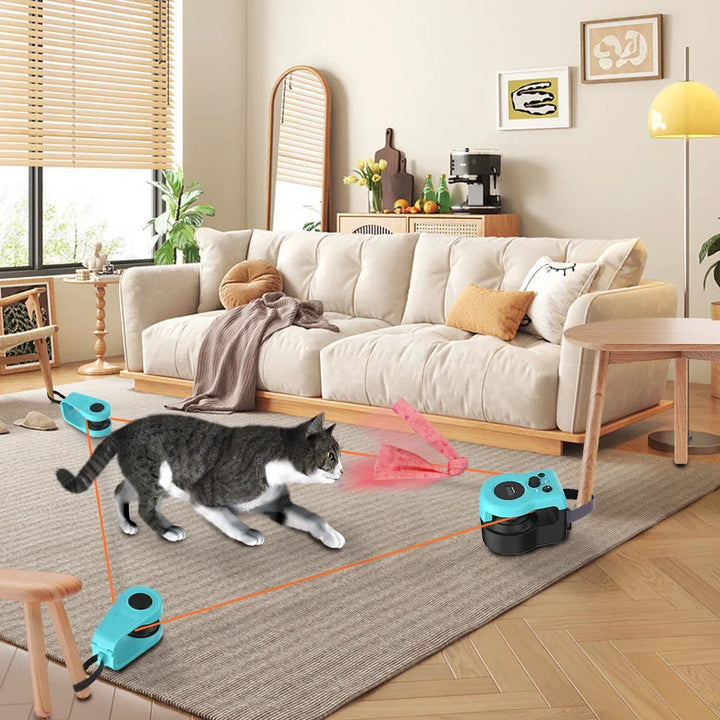 Cat Running Wheel Interactive Cat Toy,Cat Wheel Exerciser Cat Running Treadmill for Indoor Adjustable Speed Simulated Interactiv