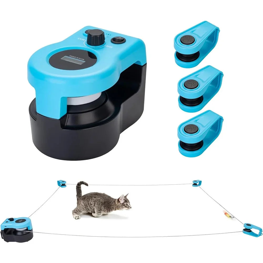 Cat Running Wheel Interactive Cat Toy,Cat Wheel Exerciser Cat Running Treadmill for Indoor Adjustable Speed Simulated Interactiv