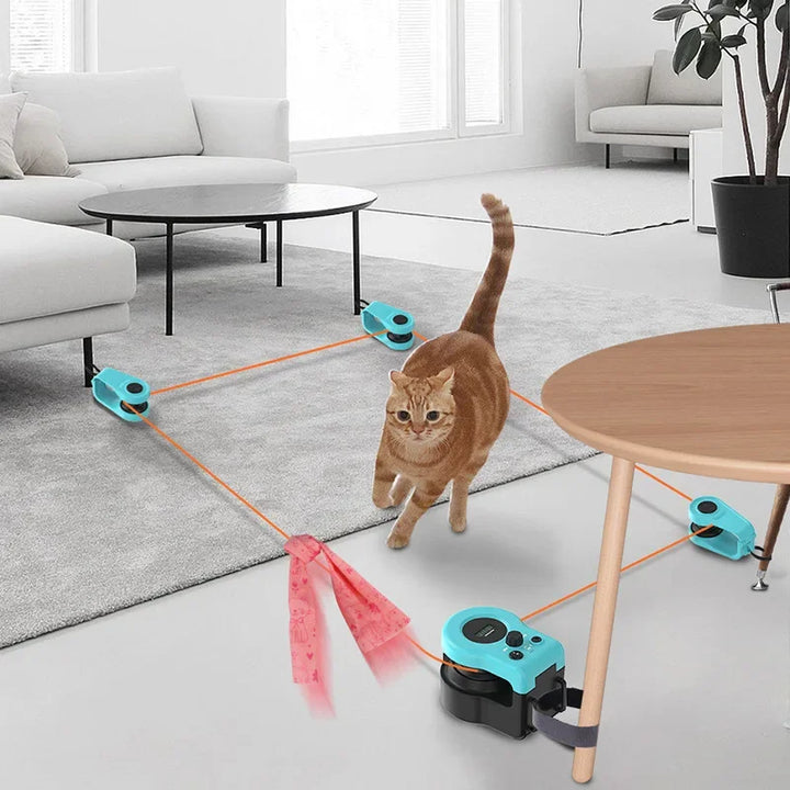 Cat Running Wheel Interactive Cat Toy,Cat Wheel Exerciser Cat Running Treadmill for Indoor Adjustable Speed Simulated Interactiv